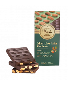 VENCHI Dark Almond Bar, 95 GR