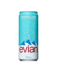 Evian Sparkling Mineral Water 33 CL dåse